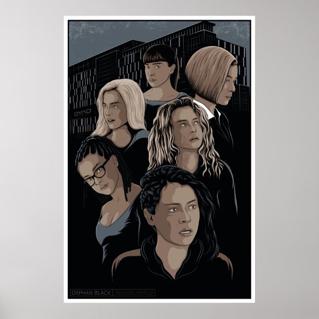 Poster illustré Orphan Black (Devant)