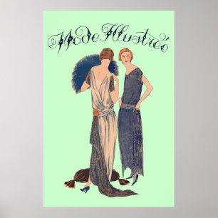 Poster Illustrée de mode de La (français 1922 de