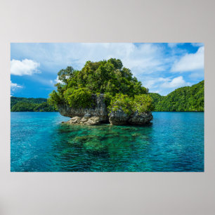 Poster Îlot rocheux dans les îles Rock