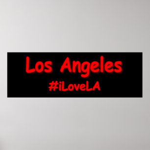 Poster "#iLoveLA" Joli design. Acheter maintenant