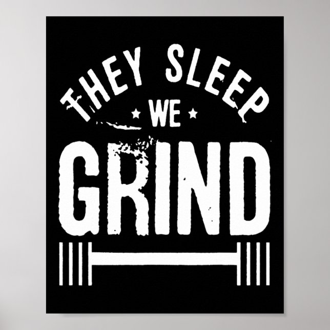 Poster Ils dorment Nous Grind Fitness Gym Faire De L'Exer (Devant)