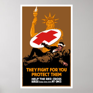 Poster Ils Luttent Pour Vous Pour Les Protéger