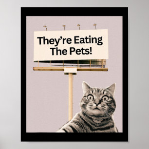 Poster Ils mangent Les Animaux Chiens Chats Nous ne mange