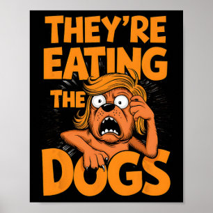 Poster Ils mangent les chiens Kamala Harris Trump Debyte