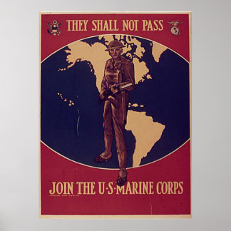 Poster Ils Ne Doivent Pas Rejoindre Les Marines Des États