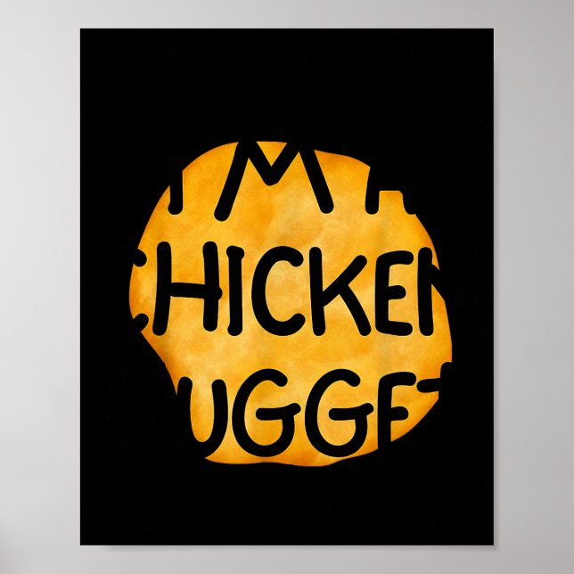 Poster I'm A Chicken Nugget Funny Lazy Easy Halloween Cos (Devant)