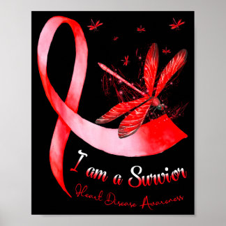 Poster Im A Survivor Heart Disease Awareness Month Red Ri