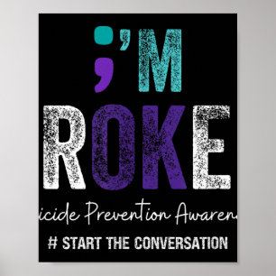 Poster Im Broken Im Ok Suicide Prevention 2024