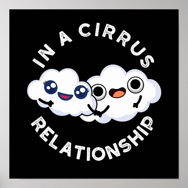 Poster I'm In A Cirrus Relation Cloud Pun Dark BG (Devant)