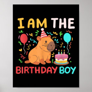 Poster Im L'Anniversaire Garçon Cute Capybara Enfants Fam