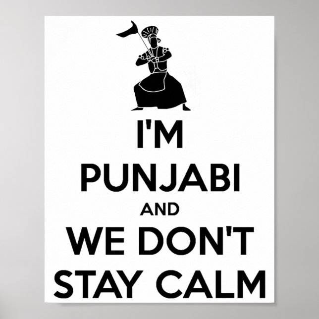 Poster Im Punjabi And We Dont Keep Calm Baby  (Devant)