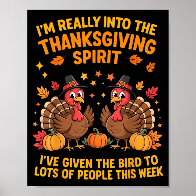 Poster I'm Really Into The Thanksgiving Srt I've Given Th (Devant)