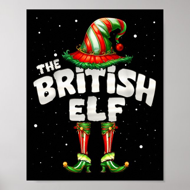 Poster I'm The British Elf Family Matching Group Christma (Devant)