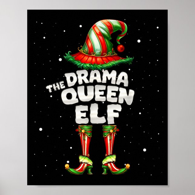 Poster I'm The Drama Queen Elf Family Matching Group Chri (Devant)