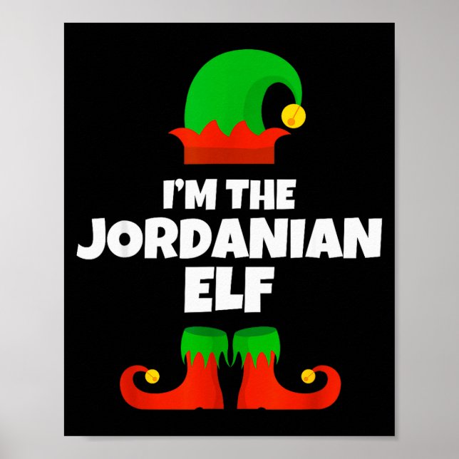 Poster I'm The Jordanian Elf Family Pajama Christmas Funn (Devant)