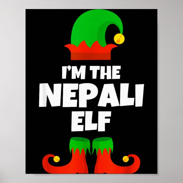 Poster I'm The Nepali Elf Family Pajama Christmas Funny N (Devant)