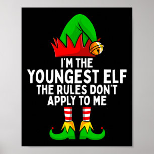 Poster I'm The Youngest Elf Matching Family Christmas