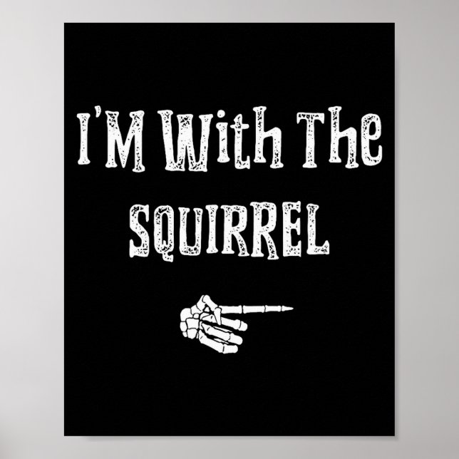 Poster I'm With Squirrel Halloween Costume Funny Couples  (Devant)
