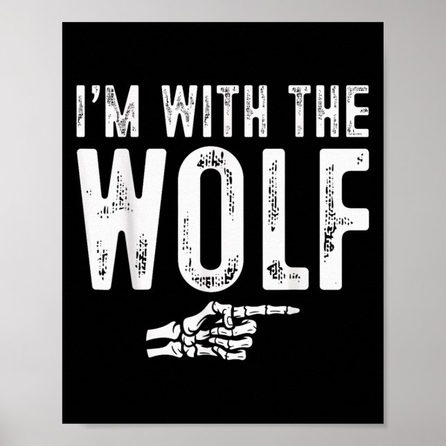 Poster I'm With The Wolf Easy Costume Halloween Couples M (Devant)