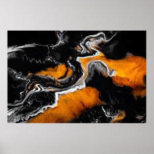 Poster Image acrylique liquide avec peintures mixtes arti