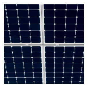 Poster Image amusante d'un panneau solaire