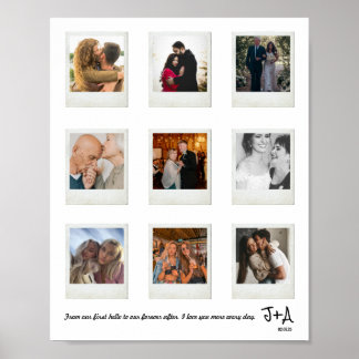 Poster Image Collage photo Anniversaire Personnalisé
