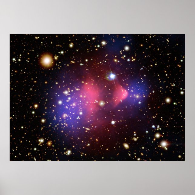 Poster Image composite de Galaxie à lumière visible et à  (Devant)