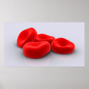Poster Image Conceptuelle Des Cellules De Sang Rouge