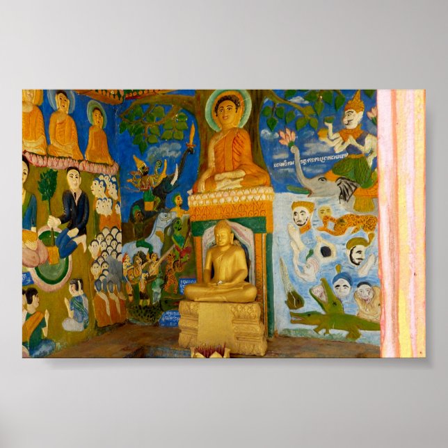Poster Image de Bouddha cambodgien (Devant)