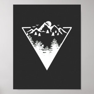 Poster Image de cadre triangle avec paysage sauvage