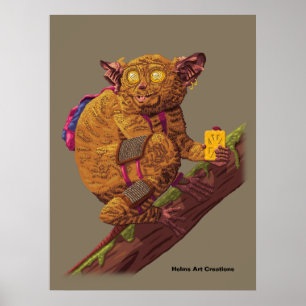 Poster Image de créature mythique de primate de forêt d'a