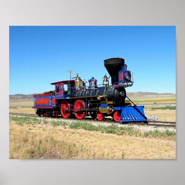 Poster Image de la locomotive du Cool d'image du train (Devant)