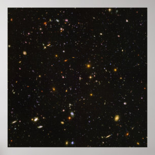 Poster Image de l'espace de champ ultra profond Hubble