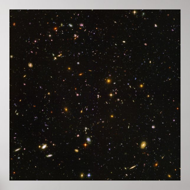 Poster Image de l'espace de champ ultra profond Hubble (Devant)