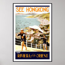 Image de voyage rétro vintage Hong Kong
