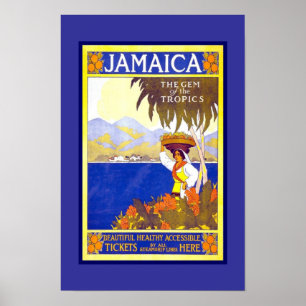 Poster Image de voyage rétro vintage Jamaïque