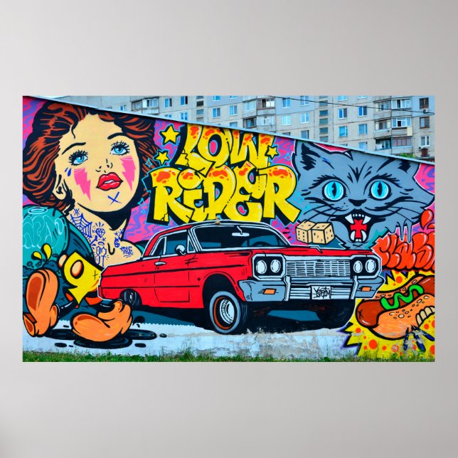 Poster Image détaillée du dessin de graffiti. Conceptuel  (Devant)