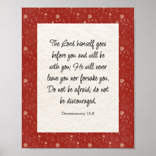 Poster Image du verset biblique Deutéronome 31:8