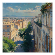 Image impressionniste de Montpellier vers 1906