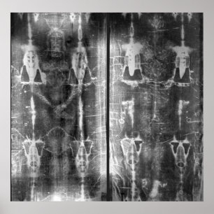 Poster Image négative de photo du linceul de Turin