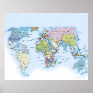 Poster Image numérique du monde en 1900