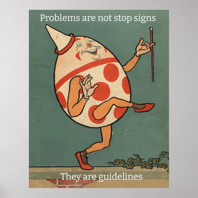 Poster Image Retro Humpty Dumpty. Texte modifiable (Devant)