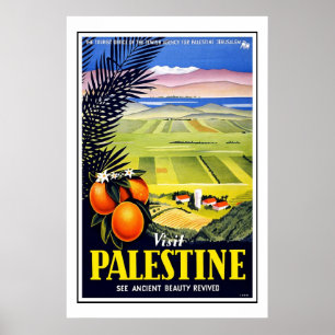 Poster Image rétro vintage de voyage Palestine