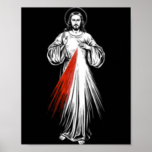 Poster Image sacrée de la miséricorde divine Jésus foi ca