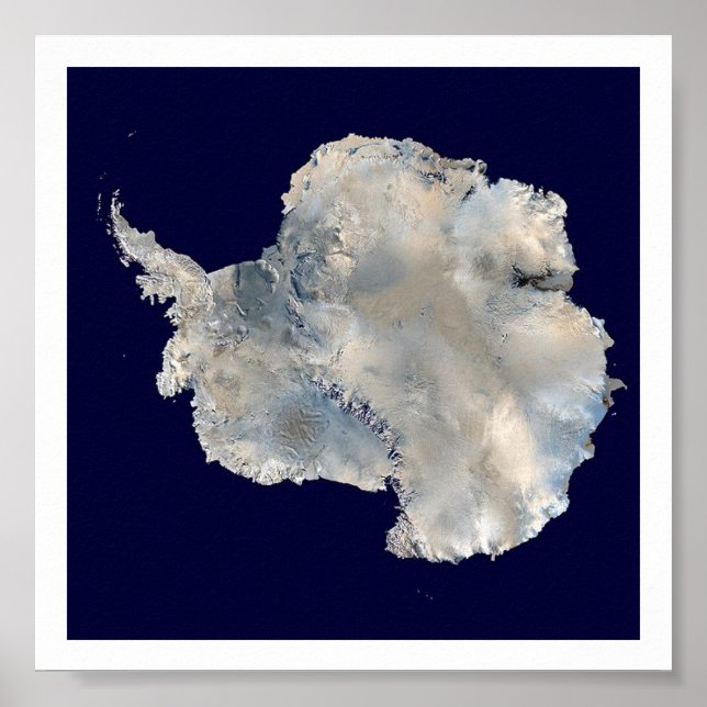 Poster Image satellite Antarctique (Devant)