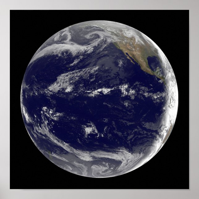 Poster Image satellite de la Terre 2 (Devant)