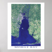 Image satellite Mobile Bay Alabama