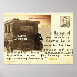 Poster Image/texte des raisins de colère