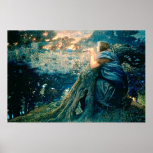 Poster "Imaginaire à Twilight" par Edward Robert Hughes