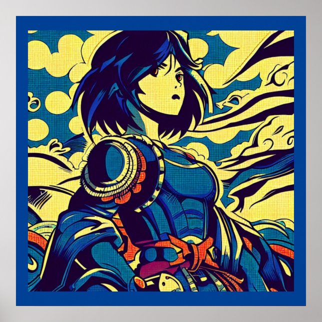 Poster Imaginaire Anime Hero 3 - Bois japonais (Devant)